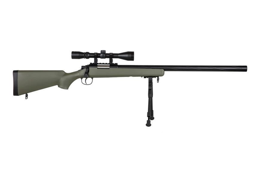 Страйкбольна снайперська гвинтівка Specna Arms SA-S12 EDGE з оптикою та сошками - Олива SPE-03-039585_gf фото
