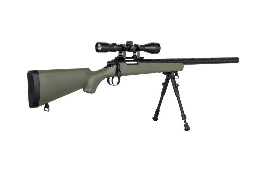Страйкбольна снайперська гвинтівка Specna Arms SA-S12 EDGE з оптикою та сошками - Олива SPE-03-039585_gf фото