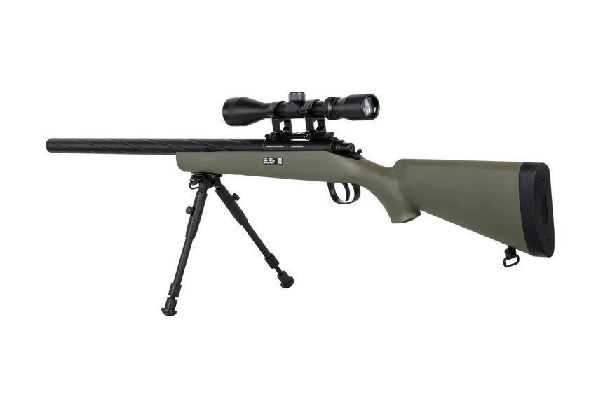Страйкбольна снайперська гвинтівка Specna Arms SA-S12 EDGE з оптикою та сошками - Олива SPE-03-039585_gf фото