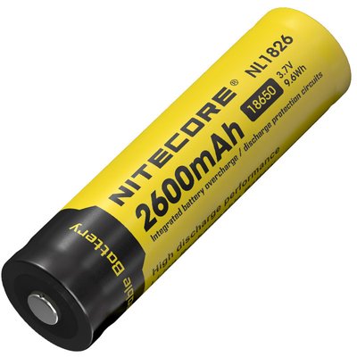 Аккумулятор литиевый Li-Ion 18650 Nitecore NL1826 3.7V (2600mAh), защищенный 6-1020 фото