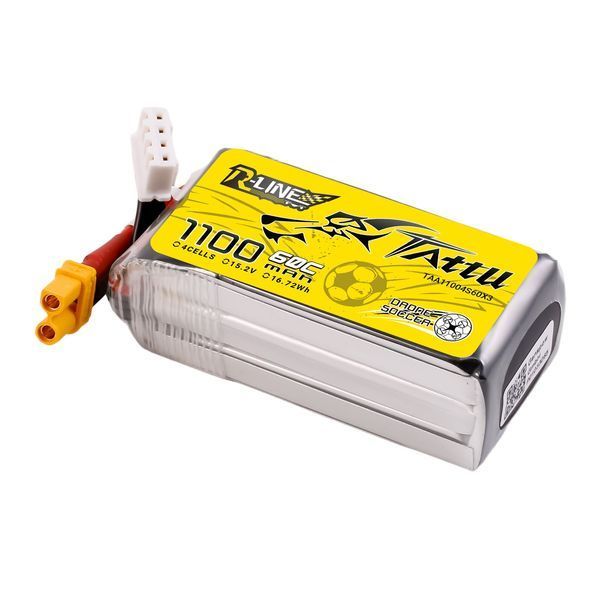 Tattu 1100mAh 15.2V 60C 4S1P Lipo акумулятор Pack with XT30 Plug TAA11004S60X3_gs фото