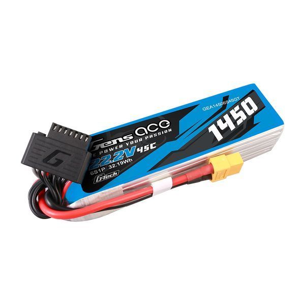 Gens Ace G-Tech 1450mAh 22.2V 45C 6S1P Lipo аккумулятор Пакет с XT60 вилкой GEA14506S45GT_gs фото