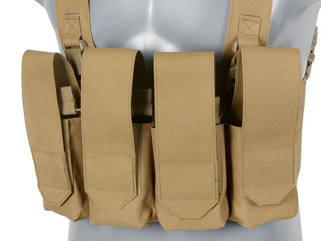 Нагрудник Chest Rig Laser-Cut з підсумками AR/AK - Койот (Coyote) [8Fields] M51611074-TAN_tw фото