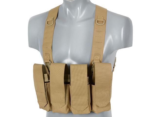 Нагрудник Chest Rig Laser-Cut з підсумками AR/AK - Койот (Coyote) [8Fields] M51611074-TAN_tw фото