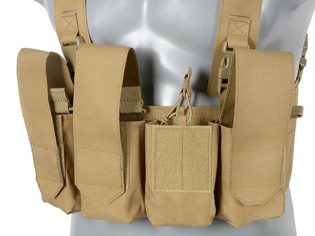 Нагрудник Chest Rig Laser-Cut з підсумками AR/AK - Койот (Coyote) [8Fields] M51611074-TAN_tw фото