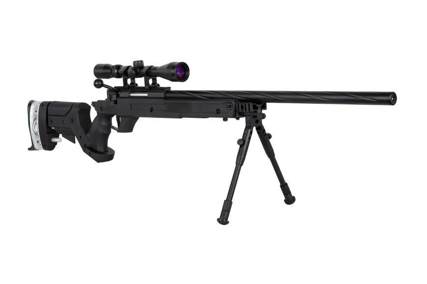 Страйкбольна снайперська гвинтівка Specna Arms SA-S13 EDGE з оптикою та сошками - Чорна SPE-03-039587_gf фото