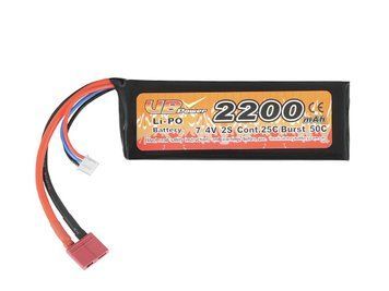 Акумулятор Li-Po 2200 mAh 7,4V 25/40C T-CONNECTOR [8FIELDS] (для страйкболу) VL252274TC_BR фото