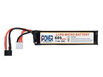 Аккумулятор Li-Po для AEP 680mAh 7.4V 20C Micro - коннектор Deans [IPower] (для страйкбола) IP-LIPO-MICRO-S(ALP680R4) фото