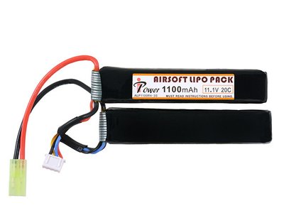 Аккумулятор тип нунчаки Li-Po 1100mAh 11,1V 20C [IPower] (для страйкбола) IP-LIPO-009 фото