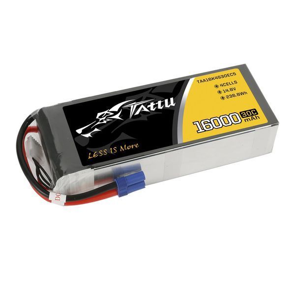 Tattu 16000mAh 14.8V 30C 4S1P Lipo аккумулятор Пакет с EC5 TAA16K4S30EC5_gs фото