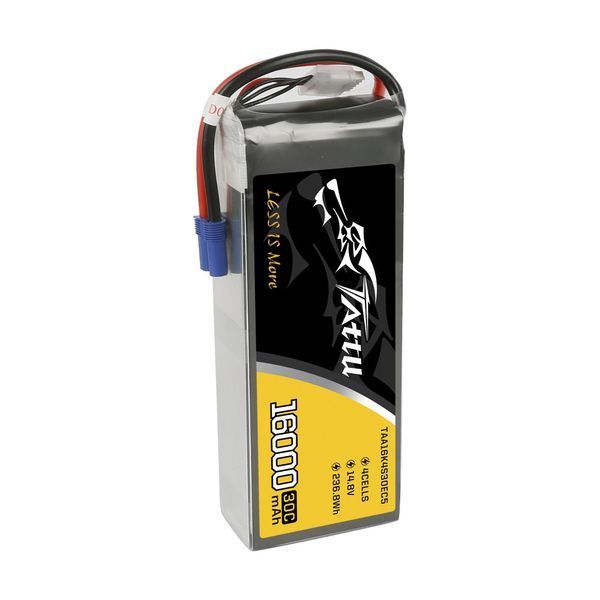 Tattu 16000mAh 14.8V 30C 4S1P Lipo аккумулятор Пакет с EC5 TAA16K4S30EC5_gs фото