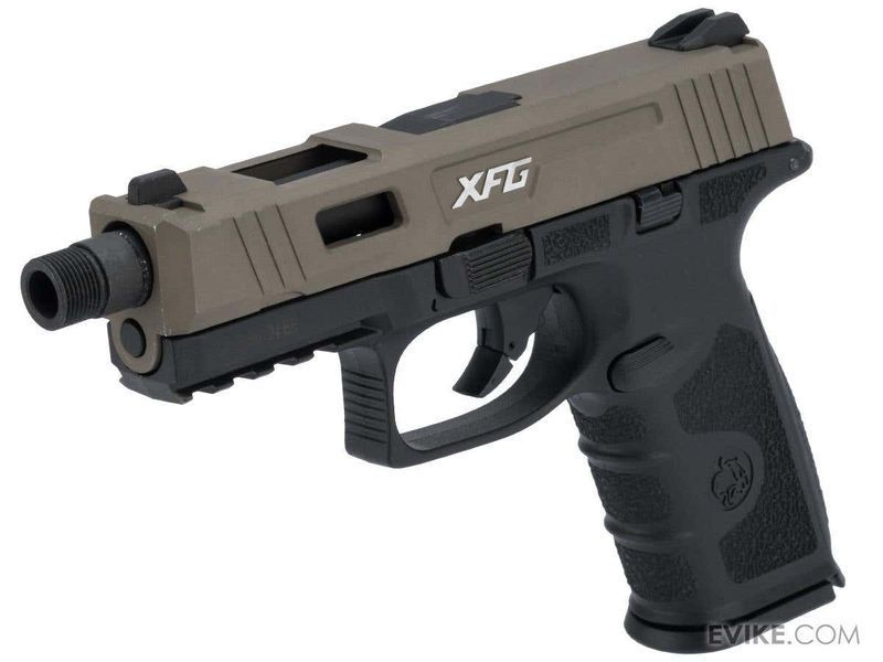 Пістолет ICS BLE-XFG Ambidextrous GBB &mdash; Tan Slide / Black Frame 92539_evk фото