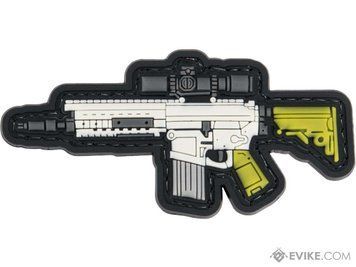 Нашивка Evike Mini Gun Series &laquo;SR-25 ECC&raquo; &mdash; чёрно-серо-песочная 13061_evk фото