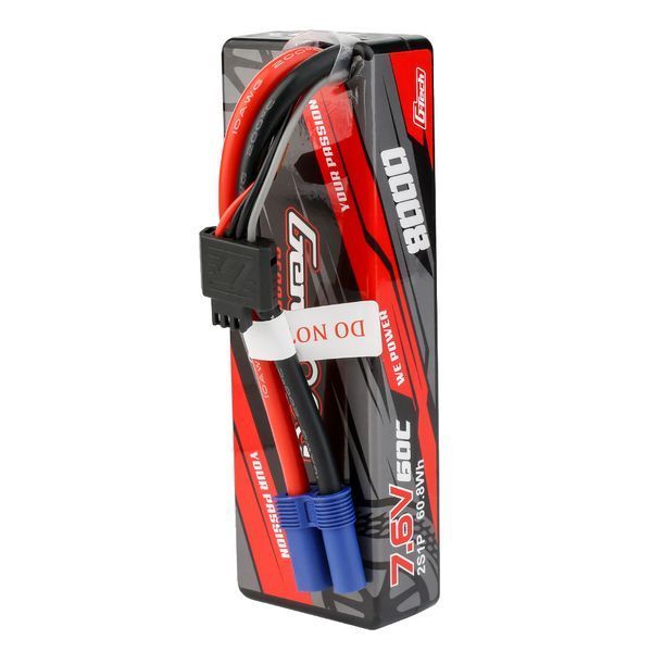 Gens ace G-Tech 8000mAh 2S1P 7.6V 60C High Volt Lipo аккумулятор со штекером EC5 GEA802S60E5GT_gs фото