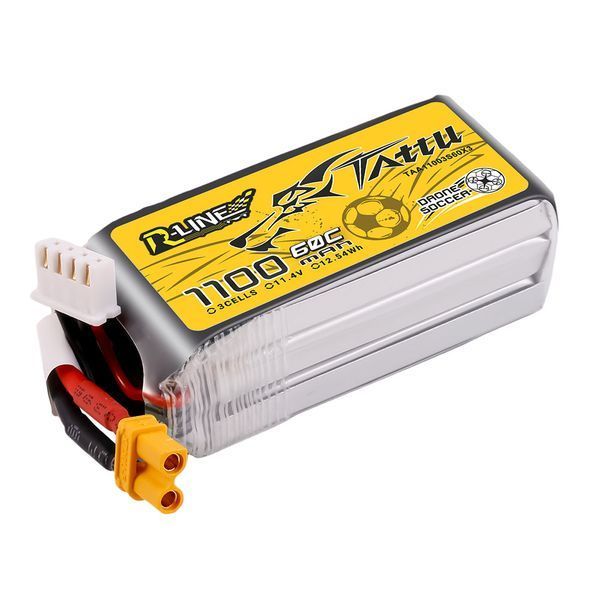Tattu 1100mAh 11.4V 60C 3S1P Lipo акумулятор Pack with XT30 Plug TAA11003S60X3_gs фото