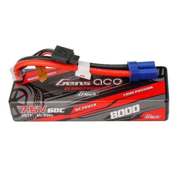 Gens ace G-Tech 8000mAh 2S1P 7.6V 60C High Voltage Lipo акумулятор з EC5 вилкою GEA802S60E5GT_gs фото