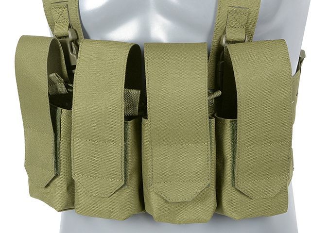 Нагрудник Chest Rig Laser-Cut с подсумоками AR/AK &ndash; Олива (Olive) [8Fields] M51611074-OD_tw фото