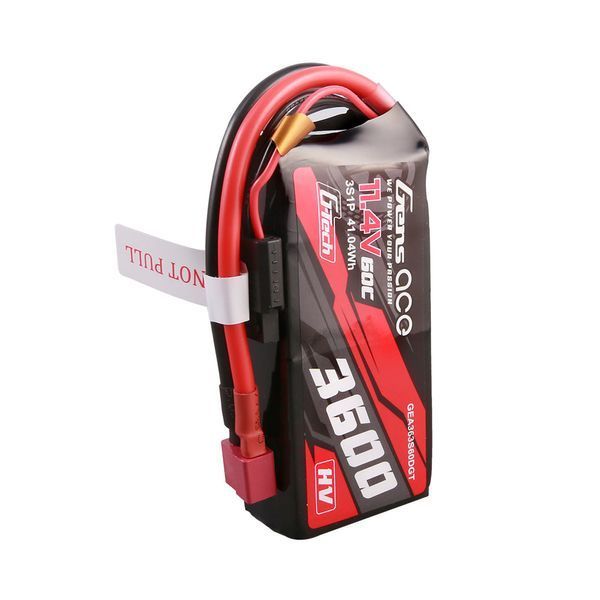 Gens ace G-Tech 3600mAh 11.4V 3S1P 60C High Voltage Lipo акумулятор Pack with T-plug GEA363S60DGT_gs фото