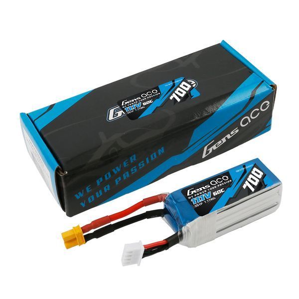 Gens ace 700mAh 11.1V 60C 3S1P Lipo аккумулятор Пакет с XT30 для OMPHOBBY M2 &LOGO200 GEA7003S60X3_gs фото