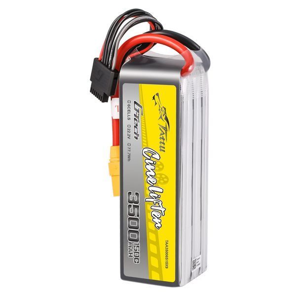 Tattu G-Tech 3500mAh 22.2V 150C 6S1P Lipo акумулятор Упаковка з XT90 TAA35006S15X9_gs фото