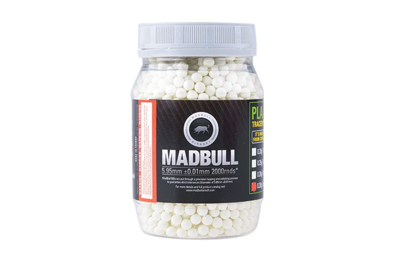 Страйкбольные шары MADBULL GREEN TRACER 0.30g банка 2000 шт MDB-16-020303 фото