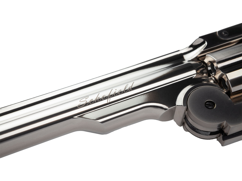 ASG Schofield, 4.5 мм 6" пневматична зброя, CO2, кульки (BB), срібло, рукоятка кольору слонової кістки 19794_ag фото