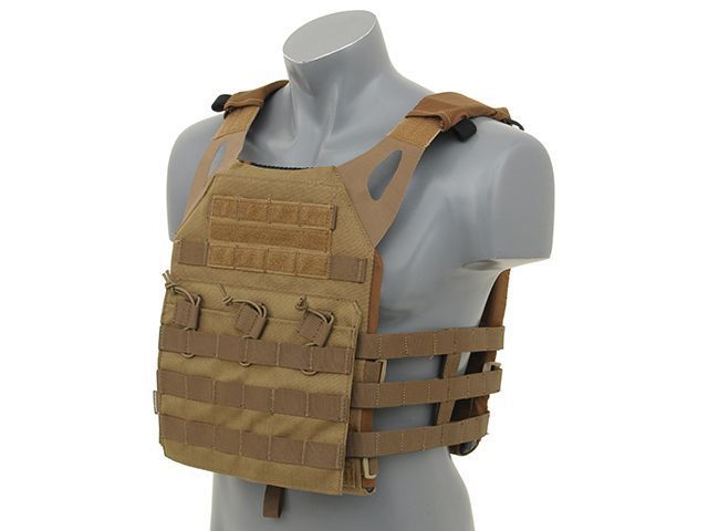 Легкий Jump Plate Carrier з аналогом балістичних пластин - Coyote Brown [Emerson] (для страйкболу) EM7344CB_tw фото