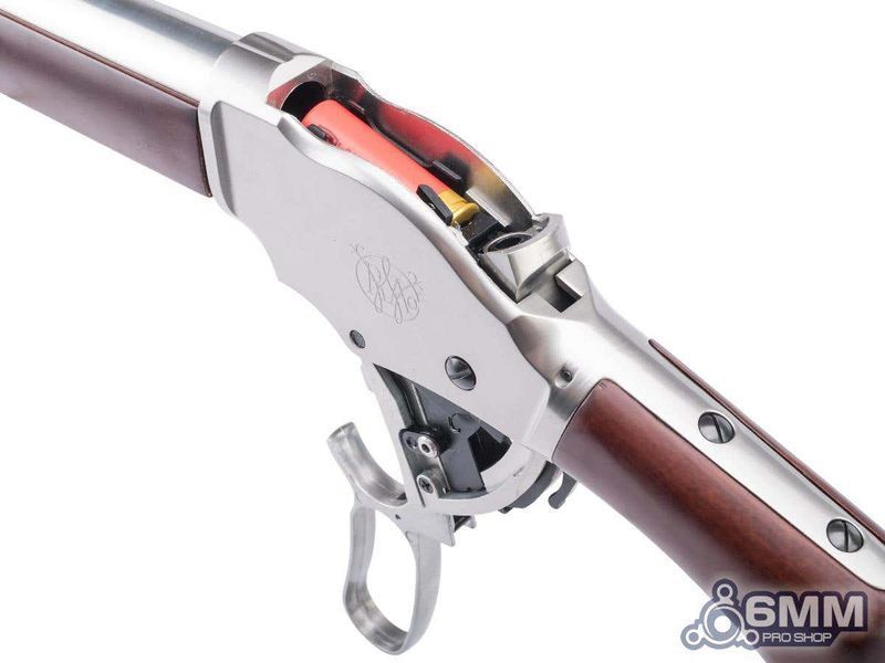 Дробовик 6mmProShop M1887 Terminator by S&T газовый, Wild Card &mdash; серебристый/дерево 34135_evk фото