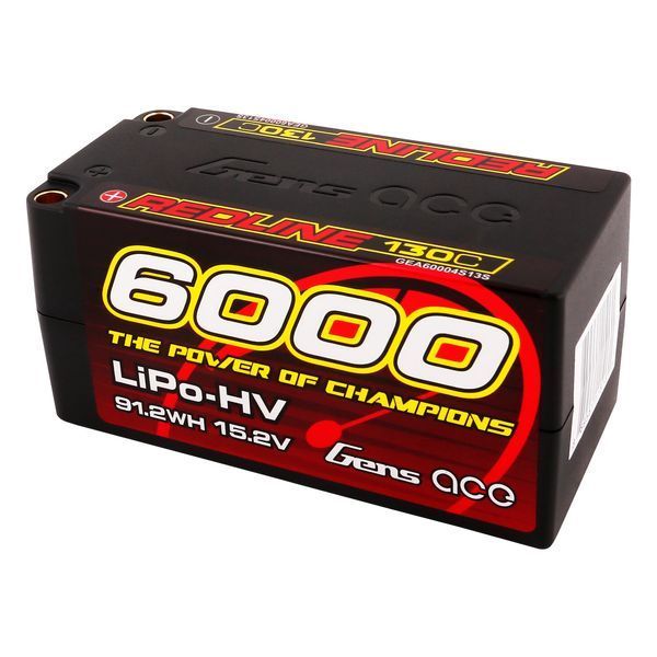 Gens ace Redline 1.0 6000mAh 4S2P 15.2V 130C HardCase 69# HV LiPo аккумулятор GEA60004S13S_gs фото