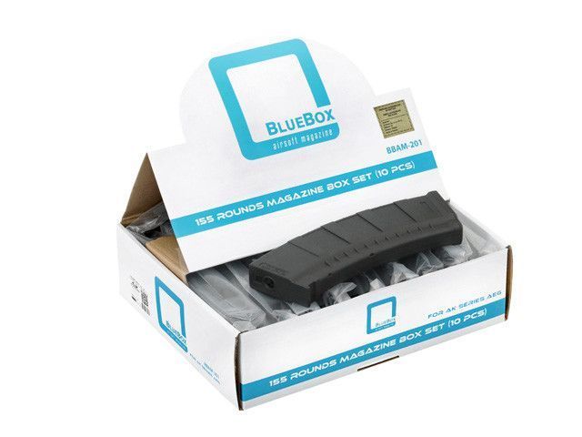 Механічний магазин Mid-Cap на 155 кульок для АК-серії &ndash; Чорний [BLUEBOX/GUARDER] (для страйкболу) SS17555 фото