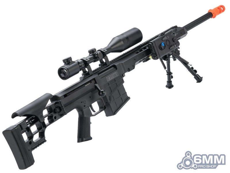 Снайперська гвинтівка 6mmProShop / Snow Wolf Barrett M98B MRAD AEG &mdash; чорна 87951_evk фото