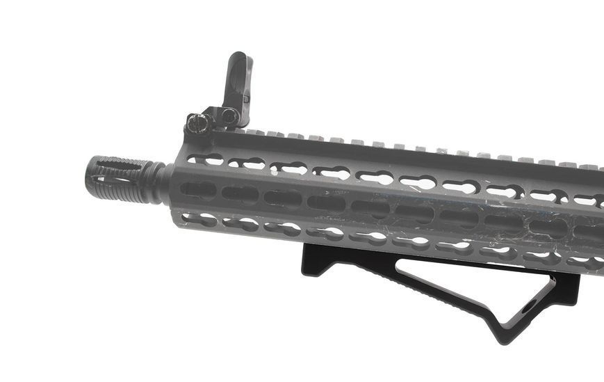 Угловая передняя рукоятка JJ Airsoft типа K20 для KeyMod и M-LOK алюминиевая &mdash; чёрная JA-1349-BK_evk фото