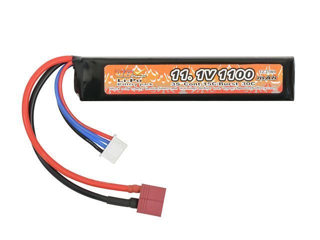 Акумулятор Li-Po 1100mAh 11,1 V 15/30C T-connect[Victory Battery] (для страйкболу) VL151111TC фото