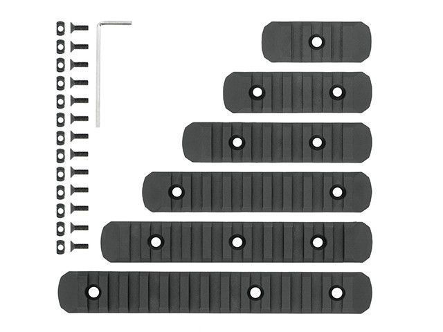Комплект полимерных монтажных планок - MLOCK/Key-mod - Black [MP] (для страйкбола) MP02013-BK_BR фото