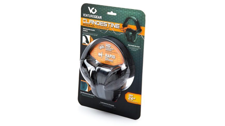 Активные наушники противошумные защитные Venture Gear Clandestine NRR 24dB (цвет графит) VG-EMUF-PME17 фото
