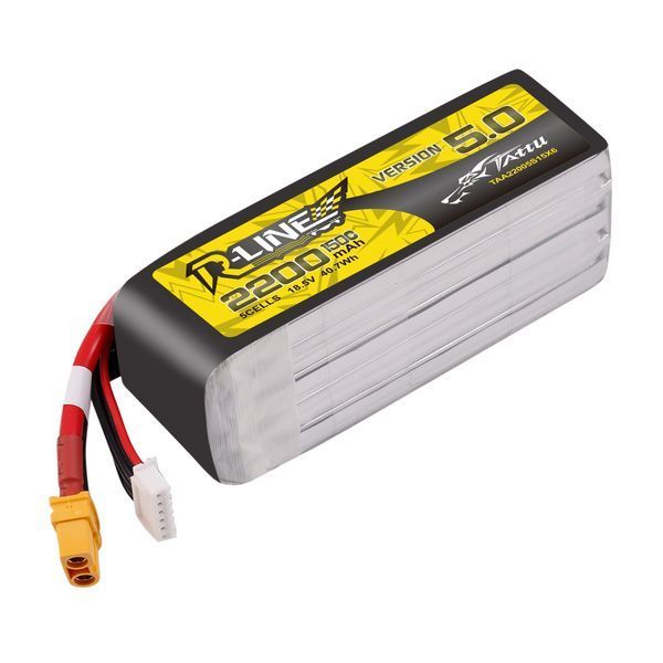 Версія Tattu R-Line 5.0 18.5V 2200mah 5S 150C Lipo акумулятор з роз&rsquo;ємом XT60U-F TAA22005S15X6_gs фото