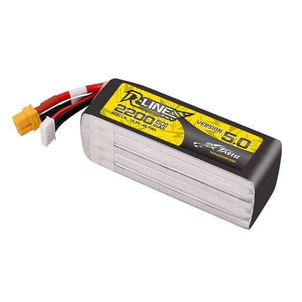 Версія Tattu R-Line 5.0 18.5V 2200mah 5S 150C Lipo акумулятор з роз&rsquo;ємом XT60U-F TAA22005S15X6_gs фото