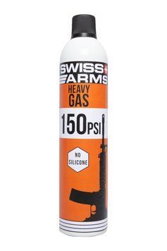 Газ баллон Swiss Arms 150PSI без силикона 600 мл &mdash; бело-оранжевый 603513_evk фото