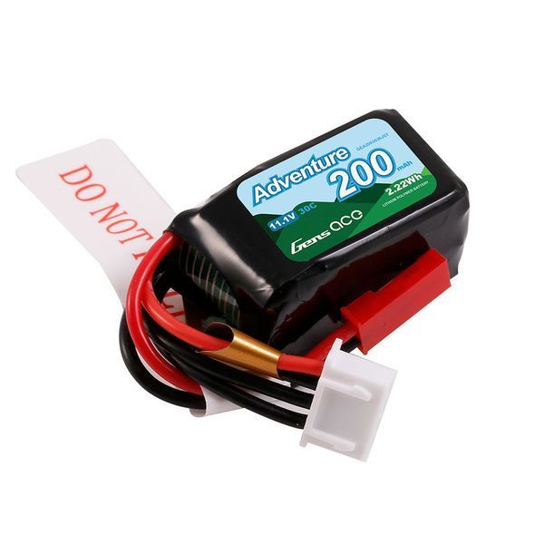 Gens ace 200mAh 11.1V 30C 3S1P Lipo аккумулятор Упаковка с JST-SYP вилкой GEA2003S30JST_gs фото