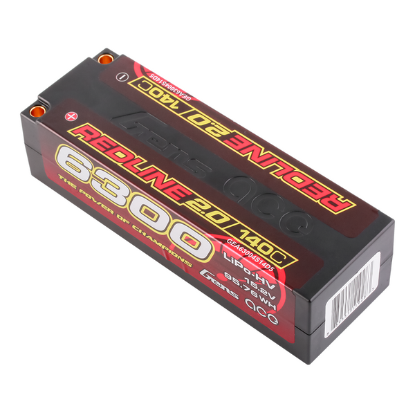 Gens ace Redline 2.0 Series 6300mAh 4S 15.2V 140C HardCase HV Lipo акумулятор Pack with Hardcase 59# GEA63004S14D5_gs фото