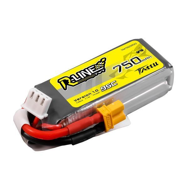 Tattu R-Line 750mAh 95C 7.4V 2S1P Lipo акумулятор Pack with XT30U-F Plug TAA7502S95X3_gs фото