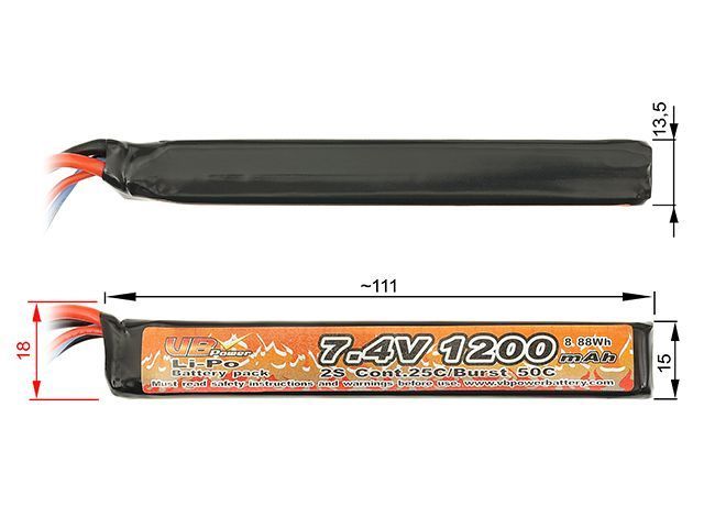 Акумулятор Li-Po 1200mAh 7.4V 25/40C [8FIELDS] VL251274_tw фото