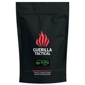 М'ячі для страйкболу BIO BB Guerilla Tactical 0,25г 0,5кг DA-BB-025-05KG-BIO_ct фото