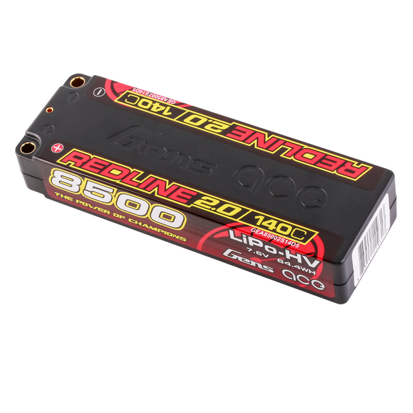 Gens ace Redline 2.0 Series 8500mAh 2S 7.6V 140C HardCase HV Lipo аккумулятор Набор с жестким футляром 58# GEA85002S14D5_gs фото