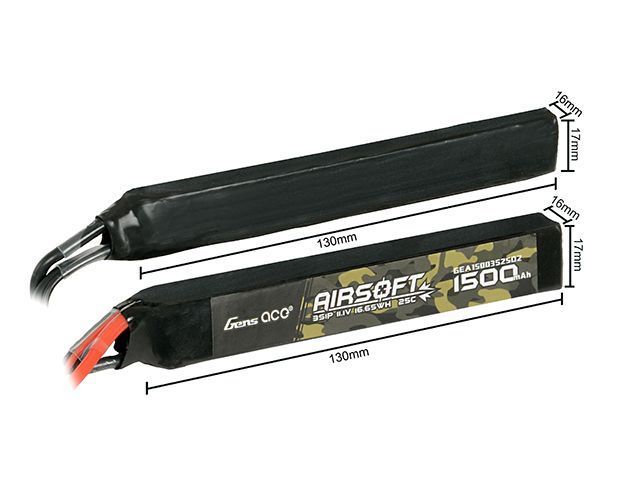 Акумулятор Li-Po Gens Ace 1500 mAh 11,1 V 25C, T-Plug / Deans GEA15003S25D2_BR фото
