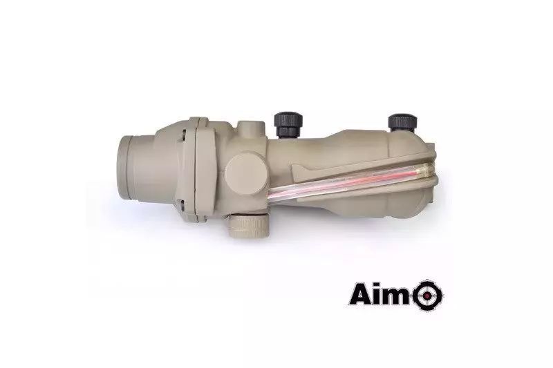 Коллиматорный прицел ACOG (с оптическим волокном) &mdash; tan [AIM-O] (для страйкбола) AMO-10-013653 фото
