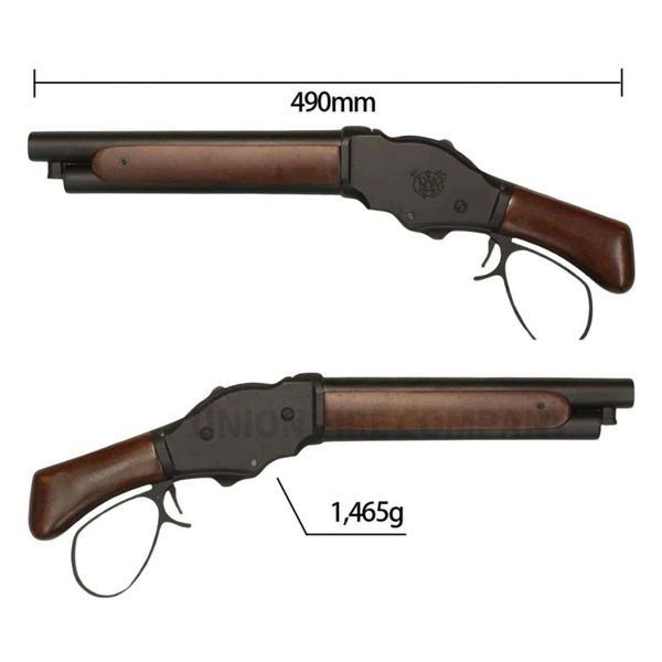 Дробовик 6mmProShop M1887 Terminator by S&T газовый, Wild Card / Wide Lever &mdash; чёрный/дерево 34134_evk фото
