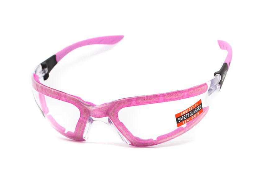 Окуляри захисні з ущільнювачем Global Vision Ruthless Purple (clear) Anti-Fog, прозорі в фіолетовій оправі GV-RUTH-CL1 фото