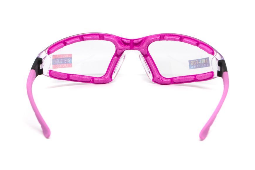 Окуляри захисні з ущільнювачем Global Vision Ruthless Purple (clear) Anti-Fog, прозорі в фіолетовій оправі GV-RUTH-CL1 фото