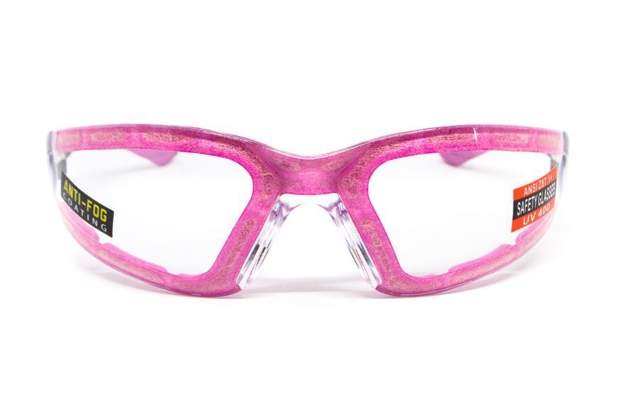 Окуляри захисні з ущільнювачем Global Vision Ruthless Purple (clear) Anti-Fog, прозорі в фіолетовій оправі GV-RUTH-CL1 фото